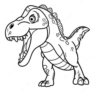 Fruktansvard Allosaurus Som Ryter Malarbild 54972-45748