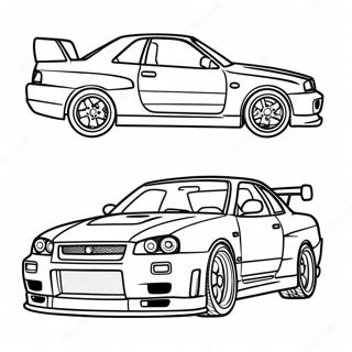 Nissan Skyline Gtr R34 Målarbilder