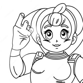 Bulma I Sin Ikoniska Outfit Malarbild 55602-46254