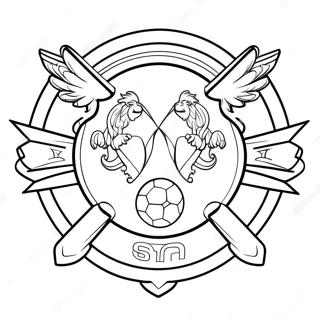 Fargglad Fotbollslag Crest Farglaggningssida 55662-46295