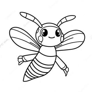 Beedrill Flyger I Himlen Malarbild 55732-46348