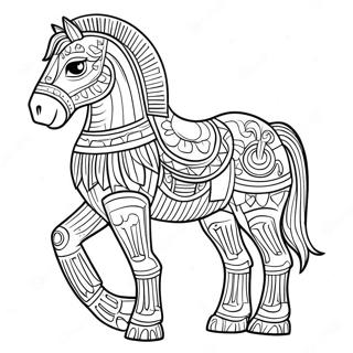 Antik Grekisk Trojan Hast Malarbild 55792-46409