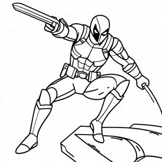 Episk Deathstroke Action Pose Malarbild 55962-46534