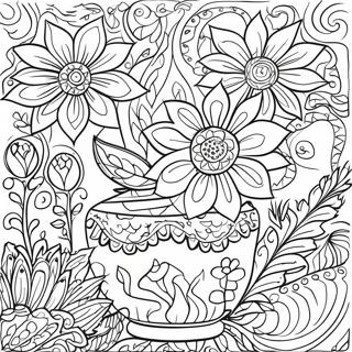 Talavera Keramik Blommonster Malarbild 56021-46574