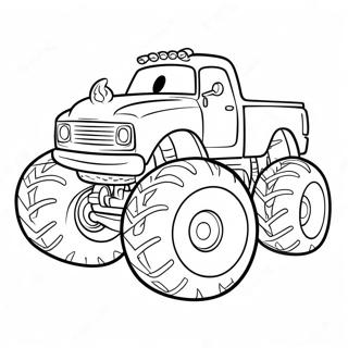 Festlig Julmonstertruck Malarbild 56172-46698