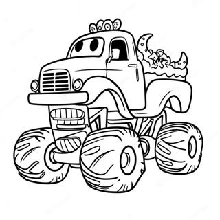 Festlig Julmonstertruck Malarbild 56172-46699