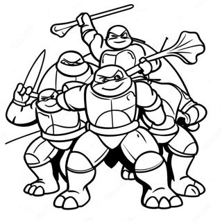 Teenage Mutant Ninja Turtles Actionscen Malarbild 56322-46819