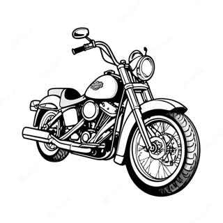 Klassisk Harley Davidson Motorcykel Malarbok 56362-46845