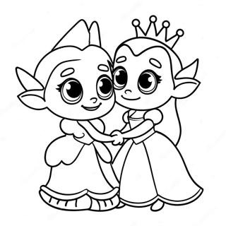 Prinsessan Bean Och Elfo Farglaggningssida 56472-46942