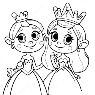 Prinsessan Bean Och Elfo Farglaggningssida 56472-46943