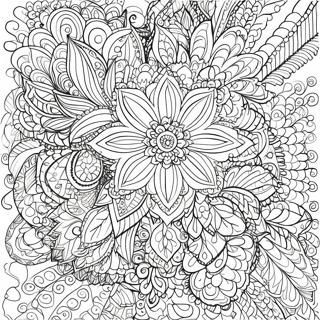 Invecklad Blomma Mandala Malarbild 56512-46970