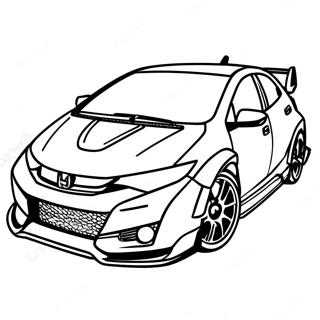 Sportig Honda Civic Type R Malarbild 56702-47132