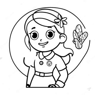 Brownie Girl Scout Logotyp Farglaggningssida 56921-47300