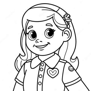 Brownie Girl Scout I Uniform Farglaggningssida 56922-47305