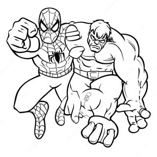 Spiderman Och Hulk Farglaggningssida 56961-47330