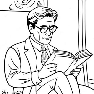 Atticus Finch Laser En Bok Malarbild 57324-47679