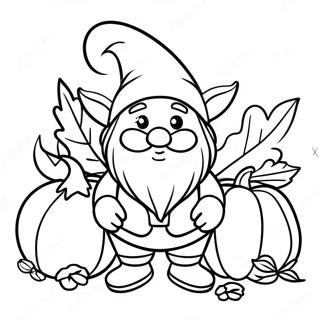 Sot Host Gnome Med Pumpa Malarbild 5785-4622