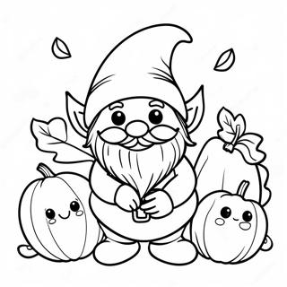 Sot Host Gnome Med Pumpa Malarbild 5785-4624