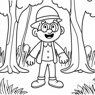 Waldo I En Fargglad Skog Malarbild 57935-48159