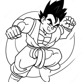 Gohan I Episk Stridsstallning Malarbild 57945-48167