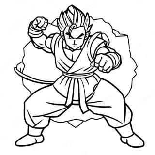 Gohan I Episk Stridsstallning Malarbild 57945-48168