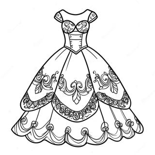 Elegant Quinceanera Klanning Malarbok 58035-48237