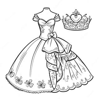 Elegant Quinceanera Klanning Malarbok 58035-48239