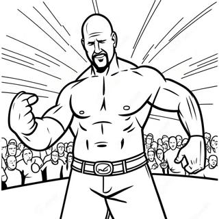 Stone Cold Steve Austin I Aktion Malarbild 58135-48311