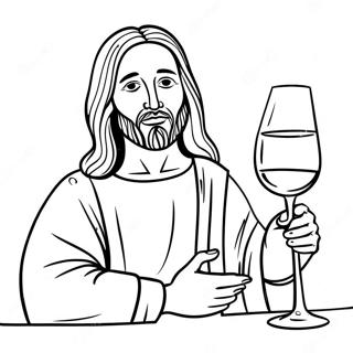 Jesus Forvandlar Vatten Till Vin Malarbok 58204-48374