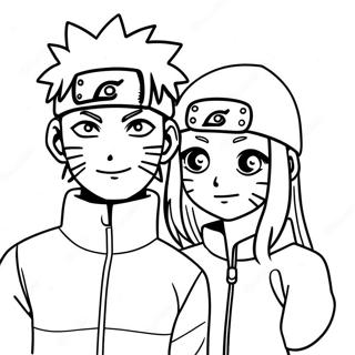 Naruto Och Hinata Farglaggningssida 58364-48503