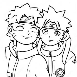 Sota Naruto Och Hinata Tillsammans Farglaggningssida 58365-48499