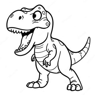 Fruktansvard T Rex Som Ryter Farglaggningssida 58415-48533