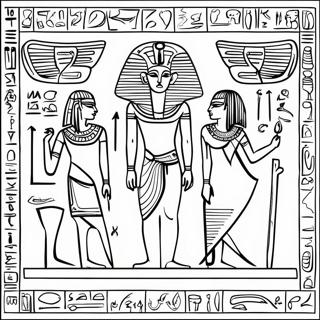 Antika Egyptiska Hieroglyfer Farglaggningssida 58736-48793