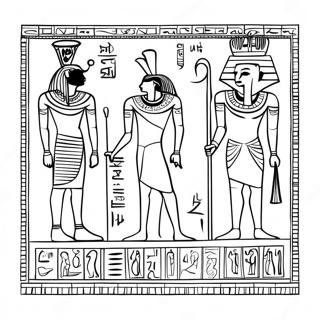 Antika Egyptiska Hieroglyfer Farglaggningssida 58736-48796