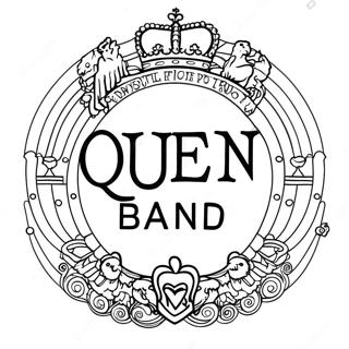 Queen Band Logotyp Farglaggningssida 58755-48798