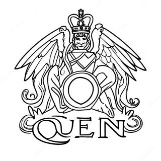 Queen Band Logotyp Farglaggningssida 58755-48799