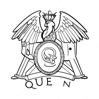 Queen Band Logotyp Farglaggningssida 58755-48800