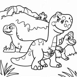 Dinoco Dinosaurfamilj Farglaggningssida 59006-49009