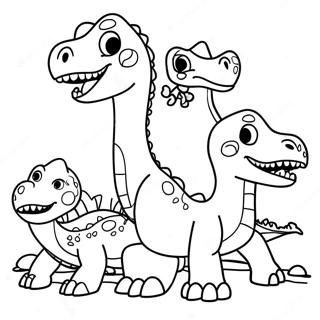 Dinoco Dinosaurfamilj Farglaggningssida 59006-49010