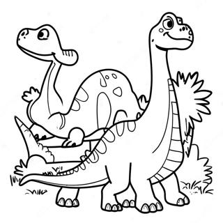 Dinoco Dinosaurfamilj Farglaggningssida 59006-49011