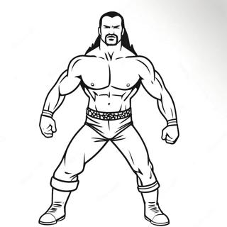 Wwe Superstar Action Pose Malarbild 59357-49281