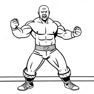 Wwe Superstar Action Pose Malarbild 59357-49284