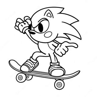 Sonic Skateboard Målarbilder