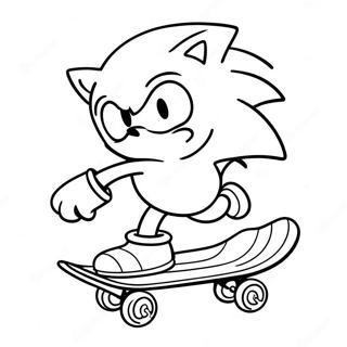 Sonic Utfor Trick Pa Skateboard Farglaggningssida 59427-49333