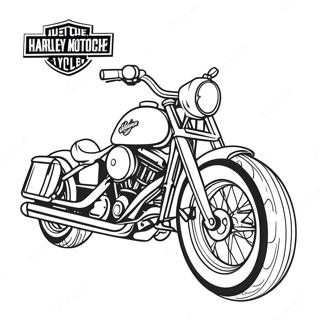 Klassisk Harley Motorcykel I Aktion Malarbild 59597-49470