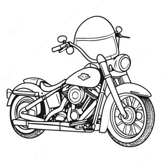 Klassisk Harley Motorcykel I Aktion Malarbild 59597-49471