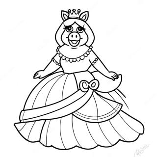 Miss Piggy I Glamoros Klanning Malarbild 59647-49520