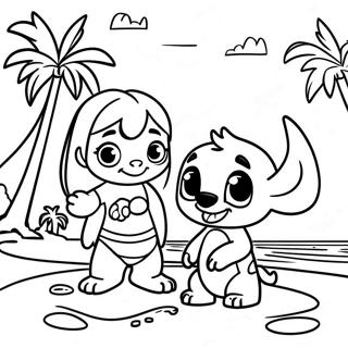 Lilo Och Stitch I Tropisk Paradis Farglaggningssida 59777-49616