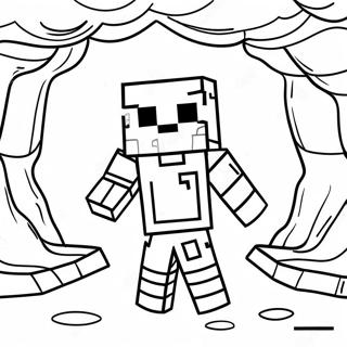 Minecraft Warden I Mork Grotta Malarbild 60267-49994