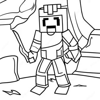 Minecraft Warden I Mork Grotta Malarbild 60267-49995